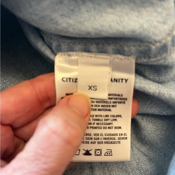 CITIZEN OF HUMANITY Kayla Denim Shirt Size XS - Picture 6 of 6